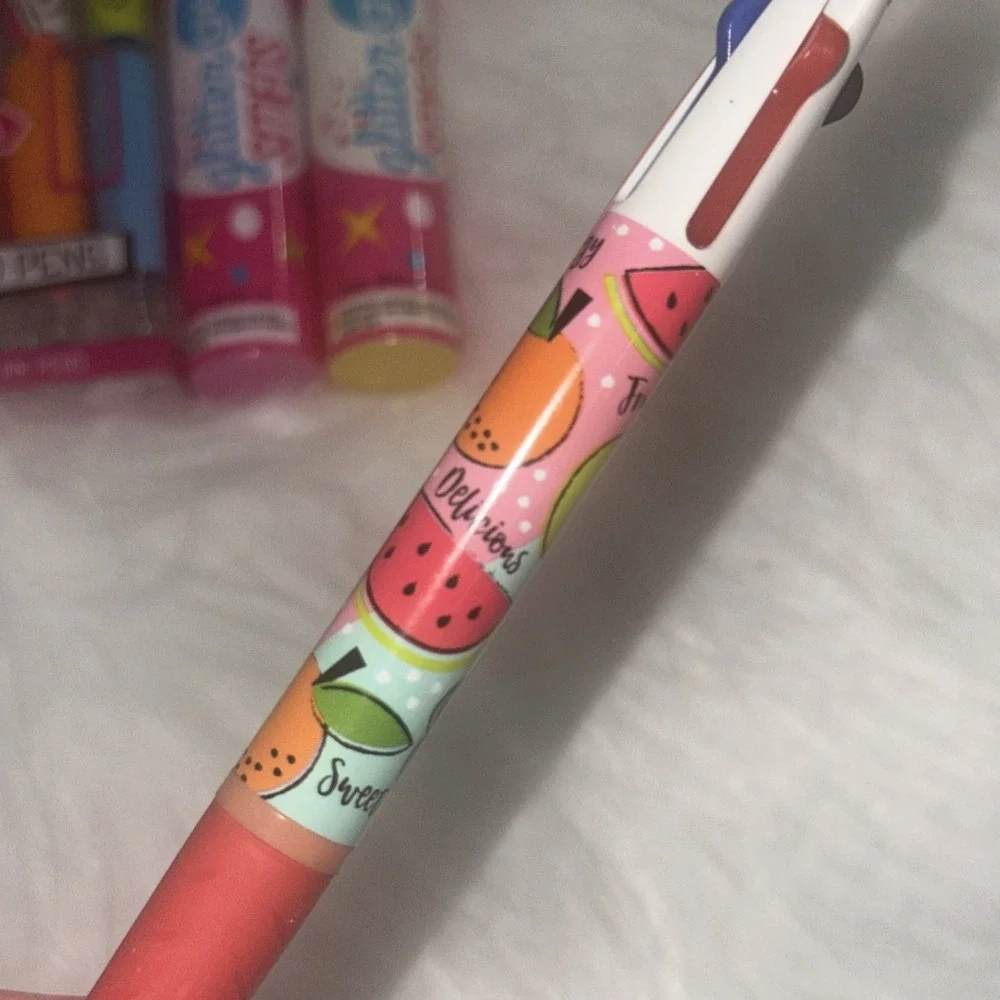 Smens Scented Pens Black Ink Medium Point 8 Count Lot Sugar Skull‎ Neon Glitter